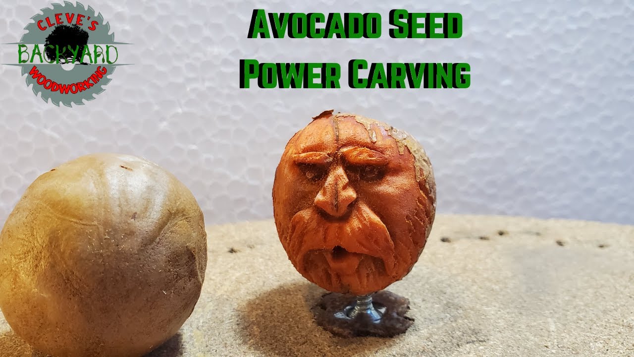 Power Carving Avocado Seed With Diamond Burr