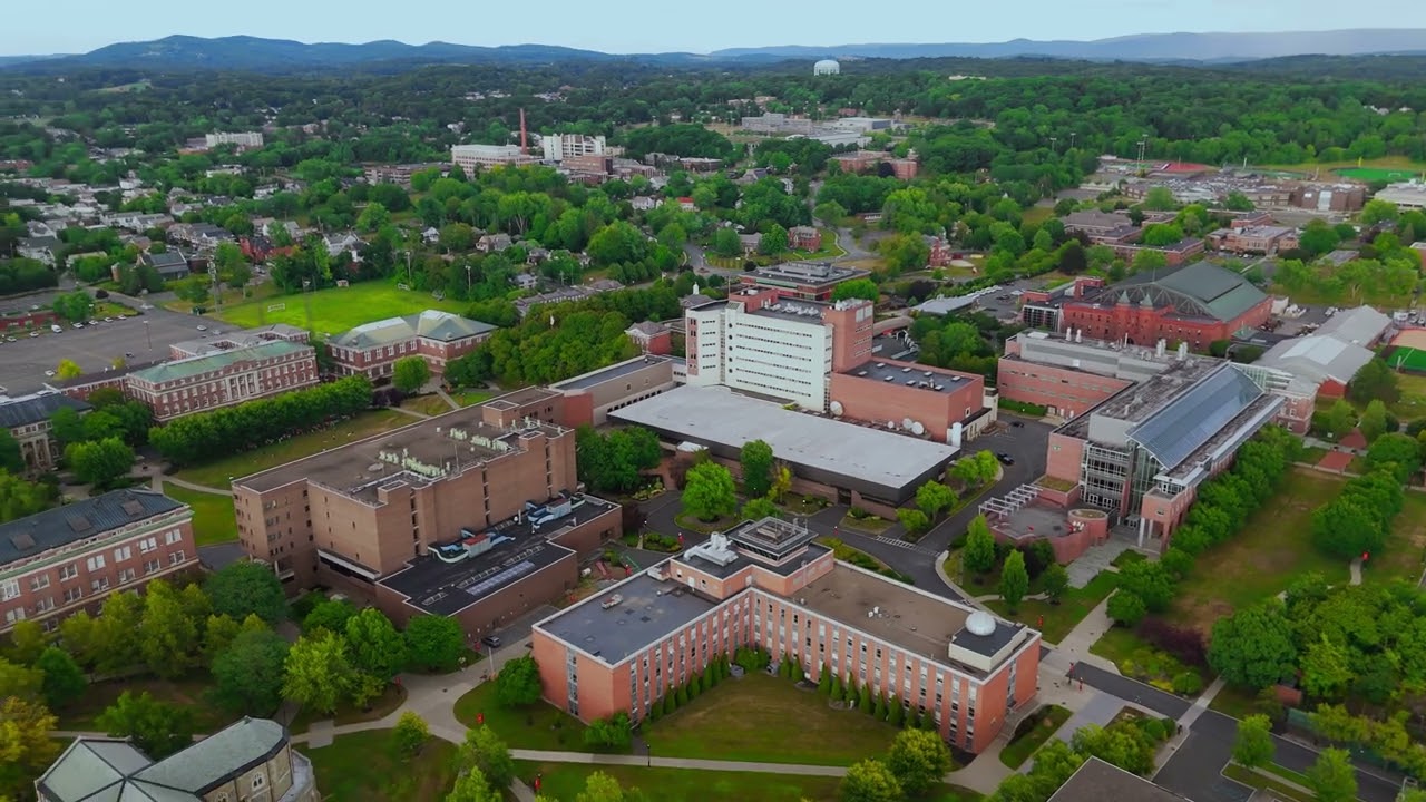 Rensselaer Polytechnic Institute and Troy Sunset shot with Drone 4k