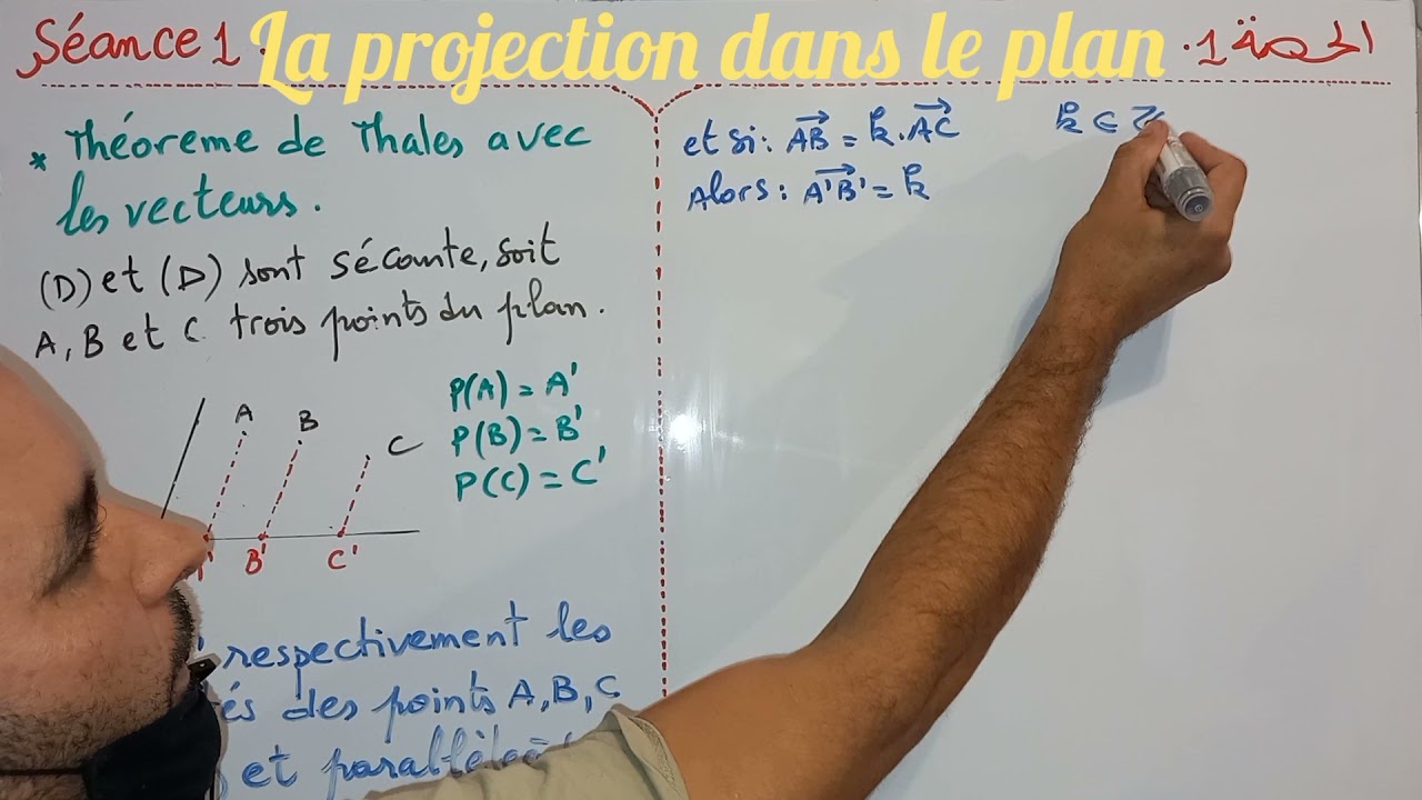 La projection dans le plan. tronc commun. séance 1.