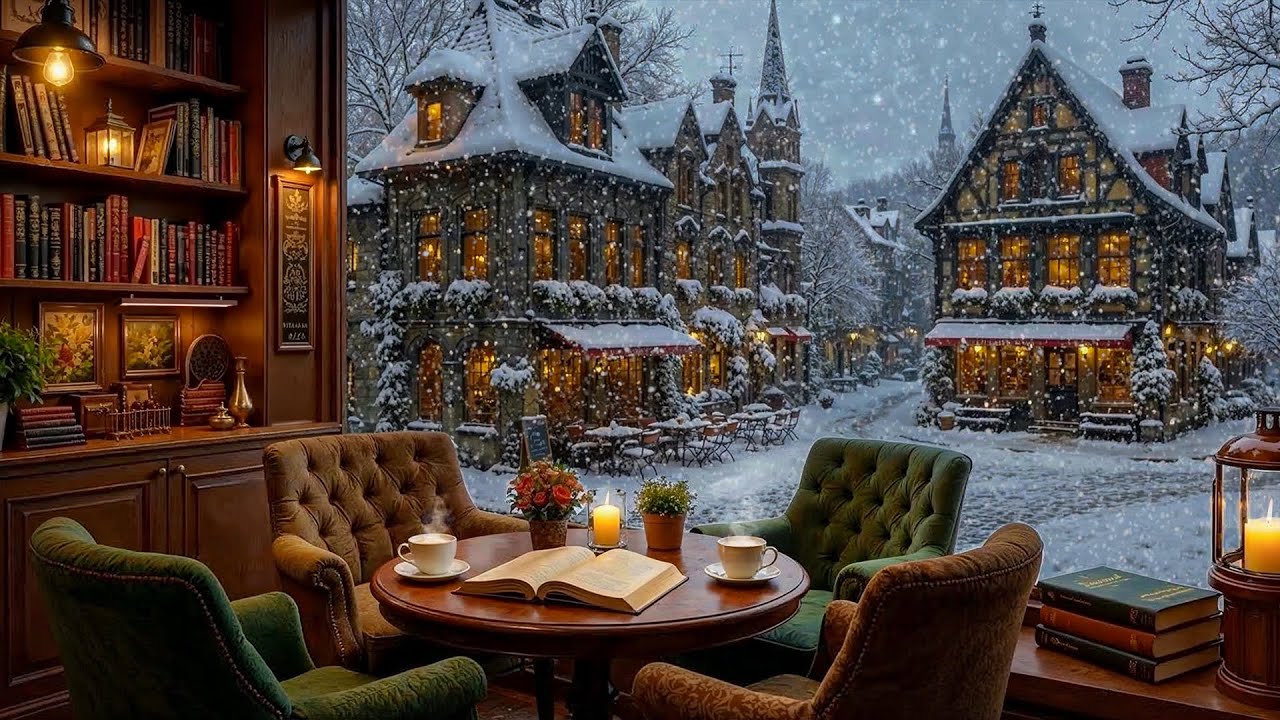 Good Mood Smooth Winter Jazz ⛄ Relaxing Piano at a Cozy Coffee Shop for Study, Work and Relax