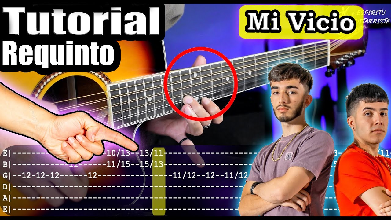 Mi Vicio - Eslab&oacute;n Armado Ft. T3R Elemento - Requinto y Acordes | Tutorial | Como tocar en Guitarra