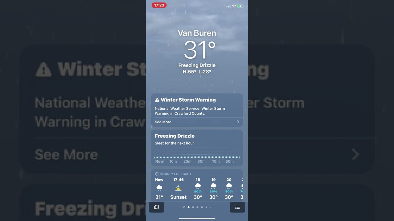 Freezing drizzle day iOS 15