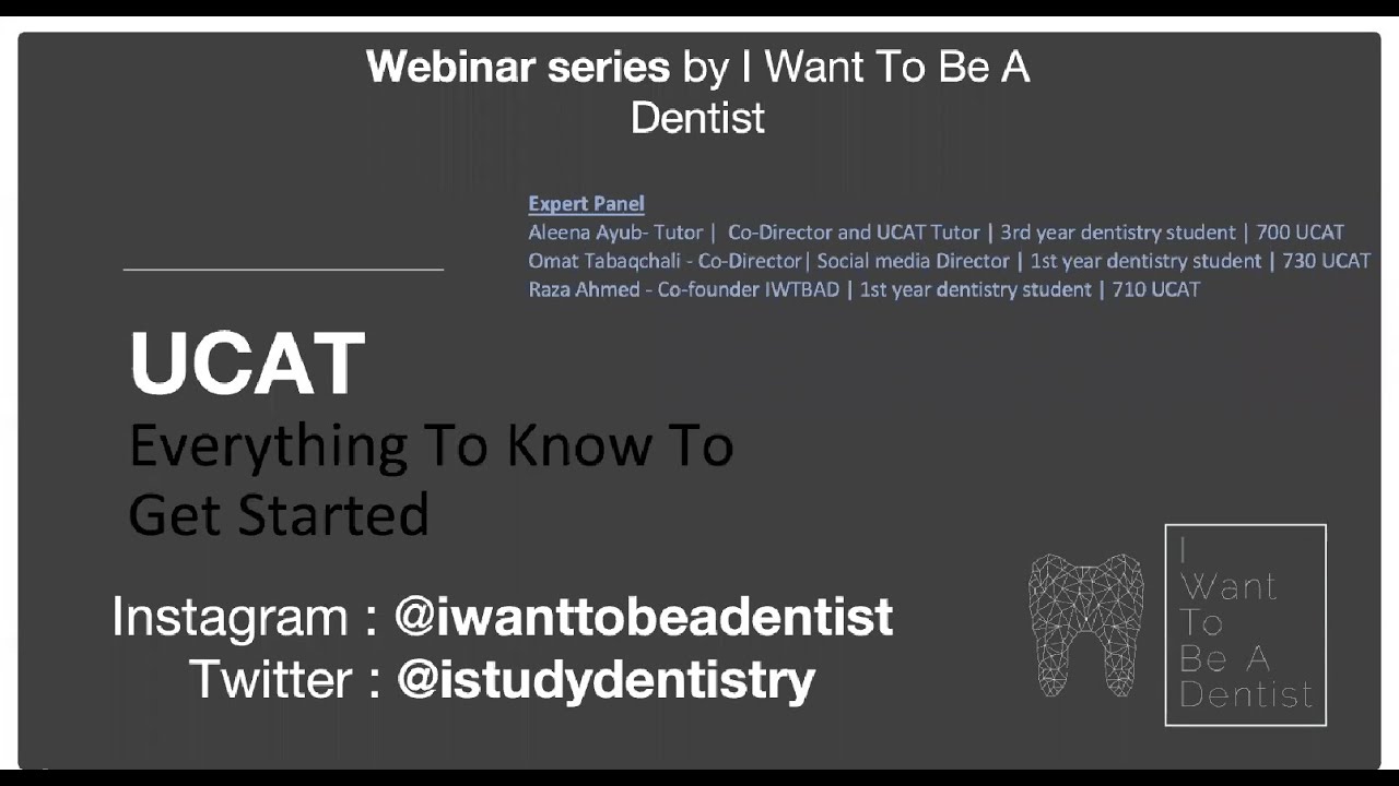UCAT free Webinar 2021 Applicants IWTBAD