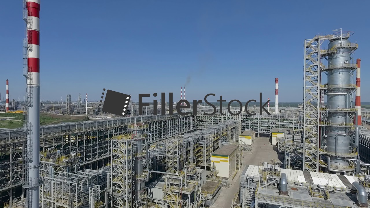 A vertical inspection of some unit of an oil refinery