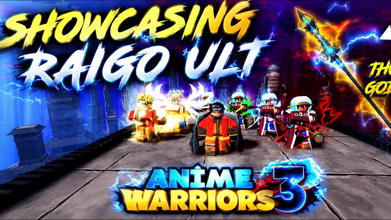 Anime Warriors 3 | Raigo Thunder God Staff Showcase | ROBLOX