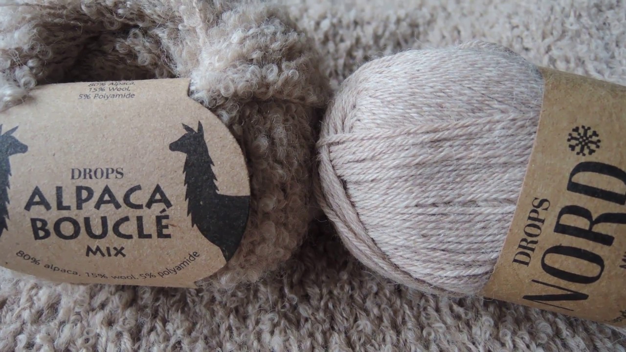 Обзор пряжи Drops Alpaca Boucle и Drops Nord.
