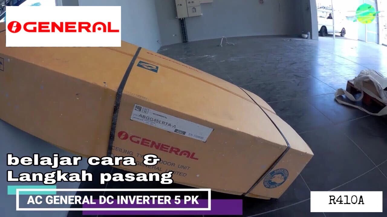 Cara pasang ac ceiling unit indoor|genaral dc inverter 5hp
