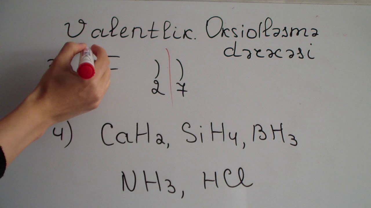 Valentlik. Oksidləşmə dərəcəsi