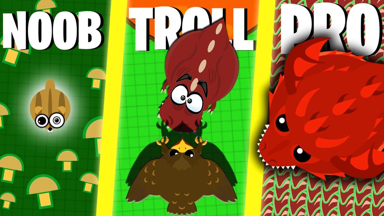NOOB vs PRO vs TROLLER in Mope.io!