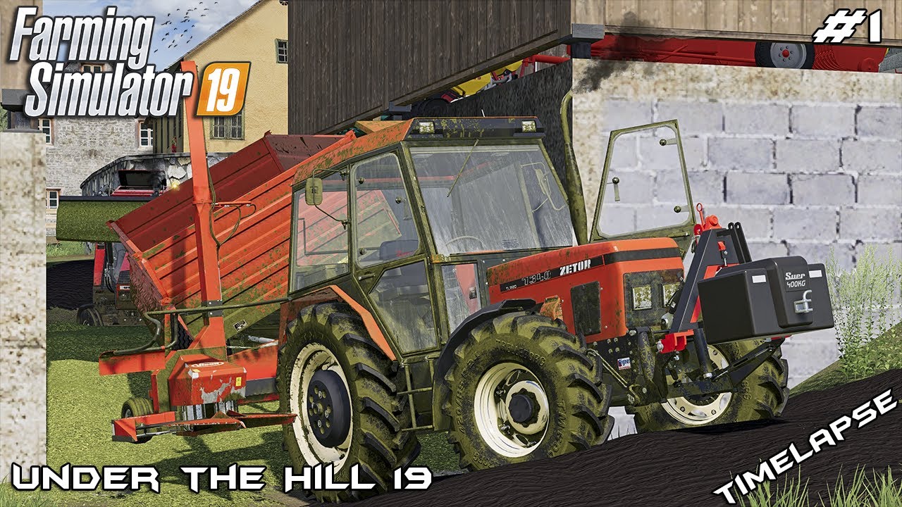 Silage harvest in muddie Slovenia with Zetor | Under the Hill 19 | Farming Simulator 19 | Episode 1