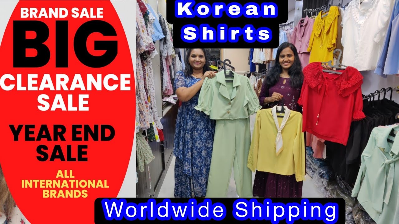 Brandsaleవారి అదిరిపోయేYearend sale వచ్చేసింది|Imported #koreyanshirts &#WesternWear|short&Longfrock