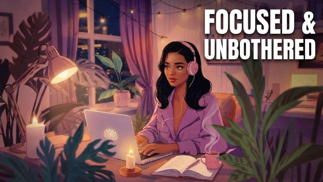 Focused & Unbothered 🌙 | Cozy Evening Lofi Mix for Studying, Working & Deep Concentration