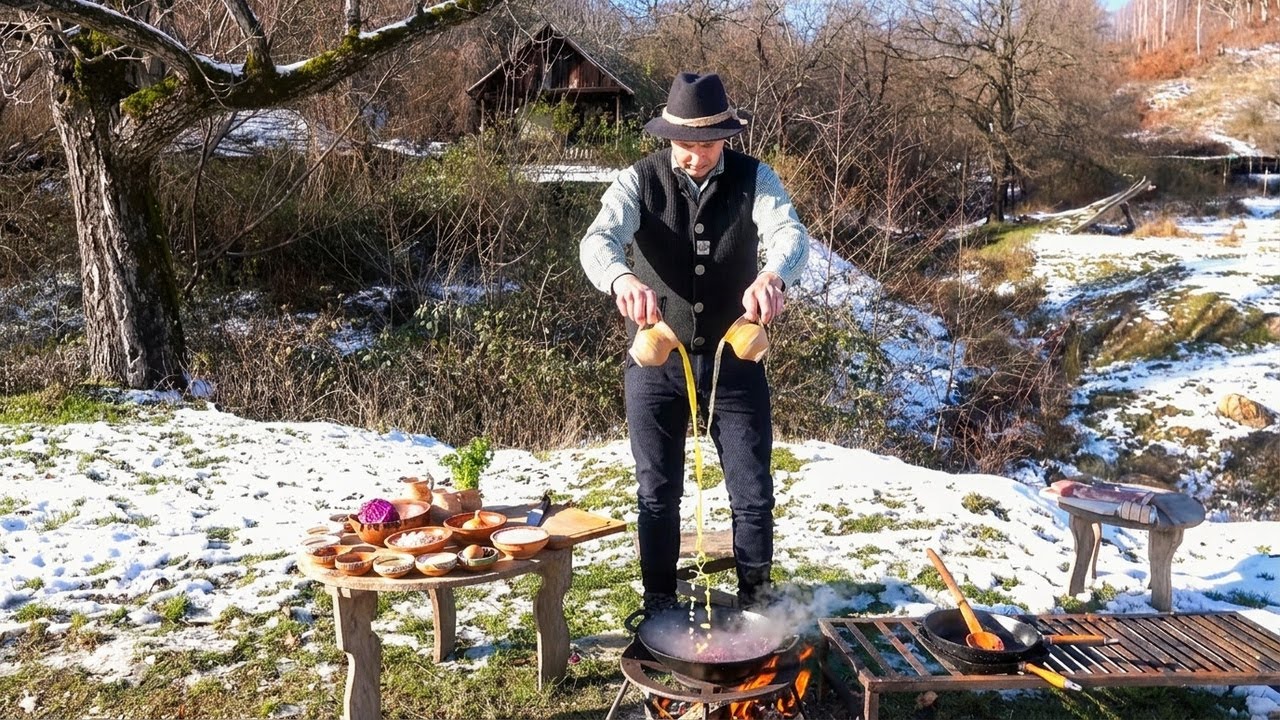 Rețetă specială în aer liber: mușchi de porc, sos de piper și varză roșie