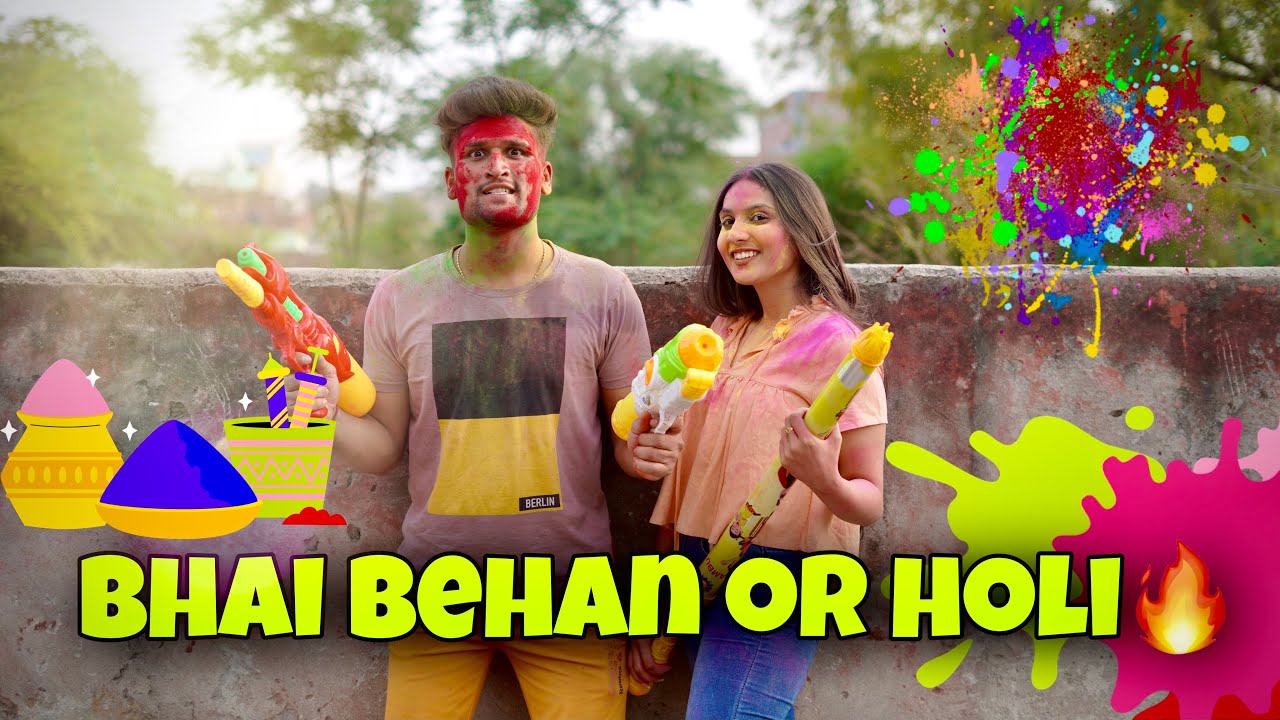 Bhai Behan On Holi 🖤🔥|| Hunny Sharma ||