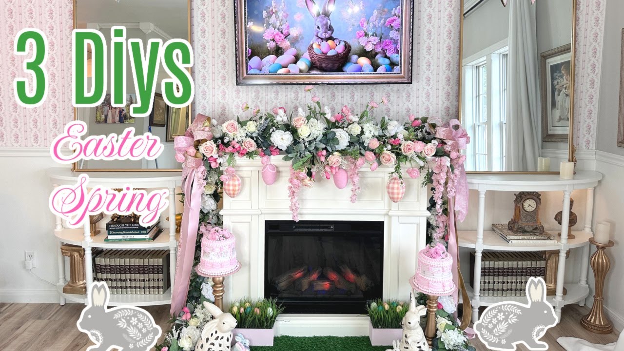 🐇NEW!!! 3 DIY DECOR CRAFTS SPRING/EASTER FLORAL GARLAND 🐇 I Love Spring ep 5 Olivia's Romantic Home