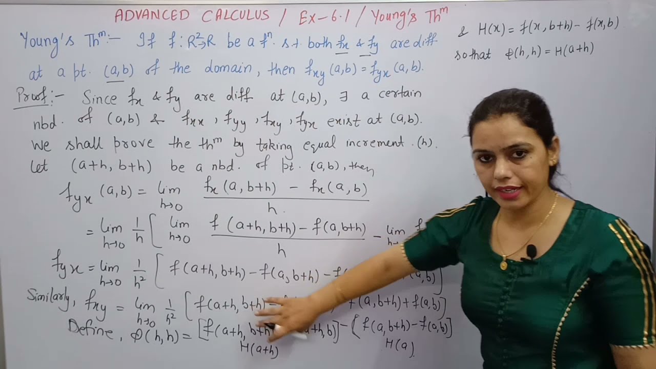 YOUNG'S THEOREM | ADVANCED CALCULUS | MATHS B.A./B.Sc 2nd Year | NEW ERA MATHS CLASSES | BY ANJU MAM