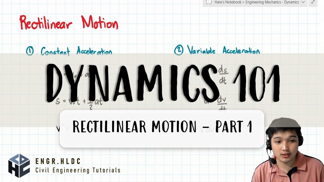Dynamics | Rectilinear Motion | Constant Acceleration (Part 1)