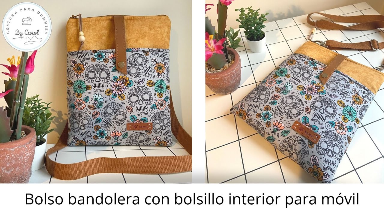 Tutorial costura: ¿Cómo hacer un bolso bandolera sencillo con un bolsillo interior para móvil?