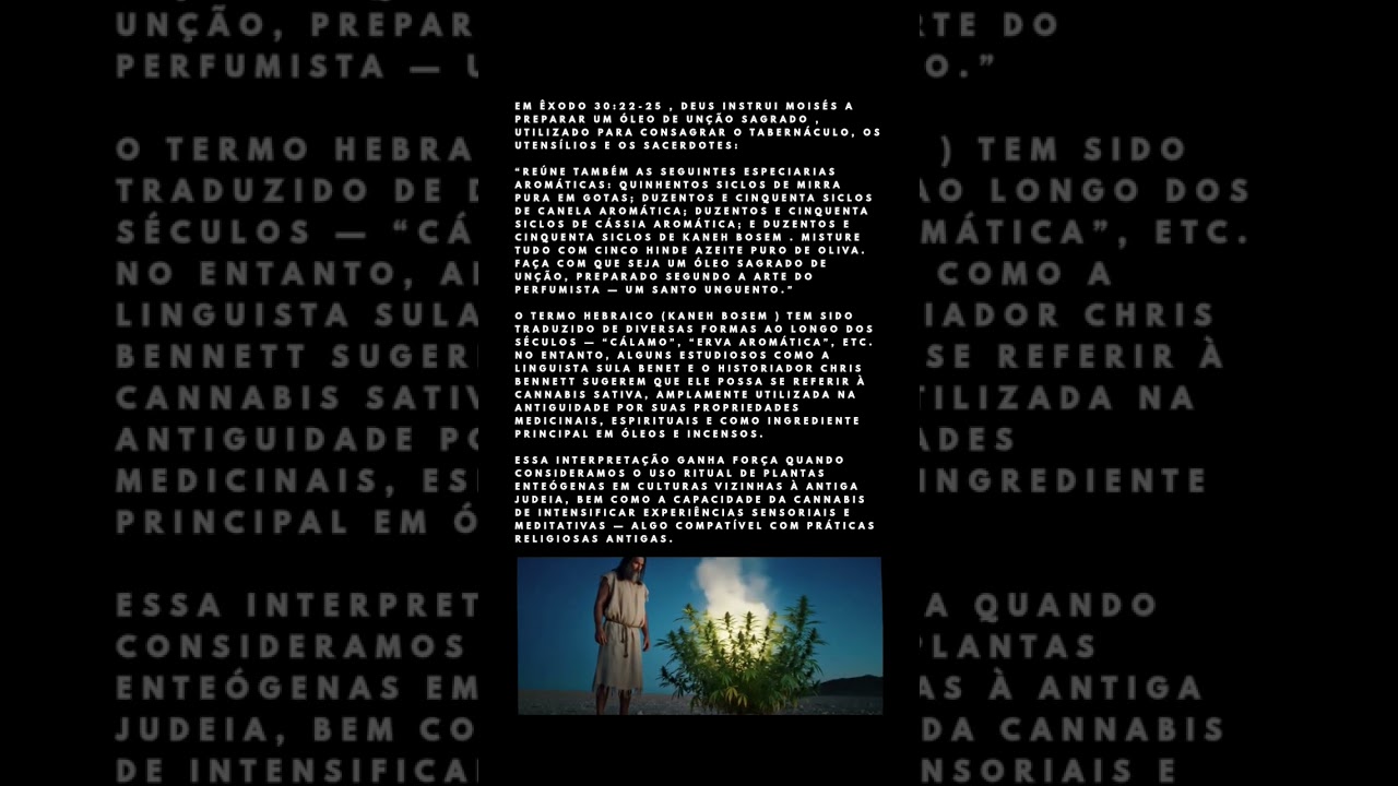 A B&iacute;blia e suas curiosidades. A Cannabis est&aacute; presente na B&iacute;blia? #B&iacute;blia #cannabiseducation #kaneh