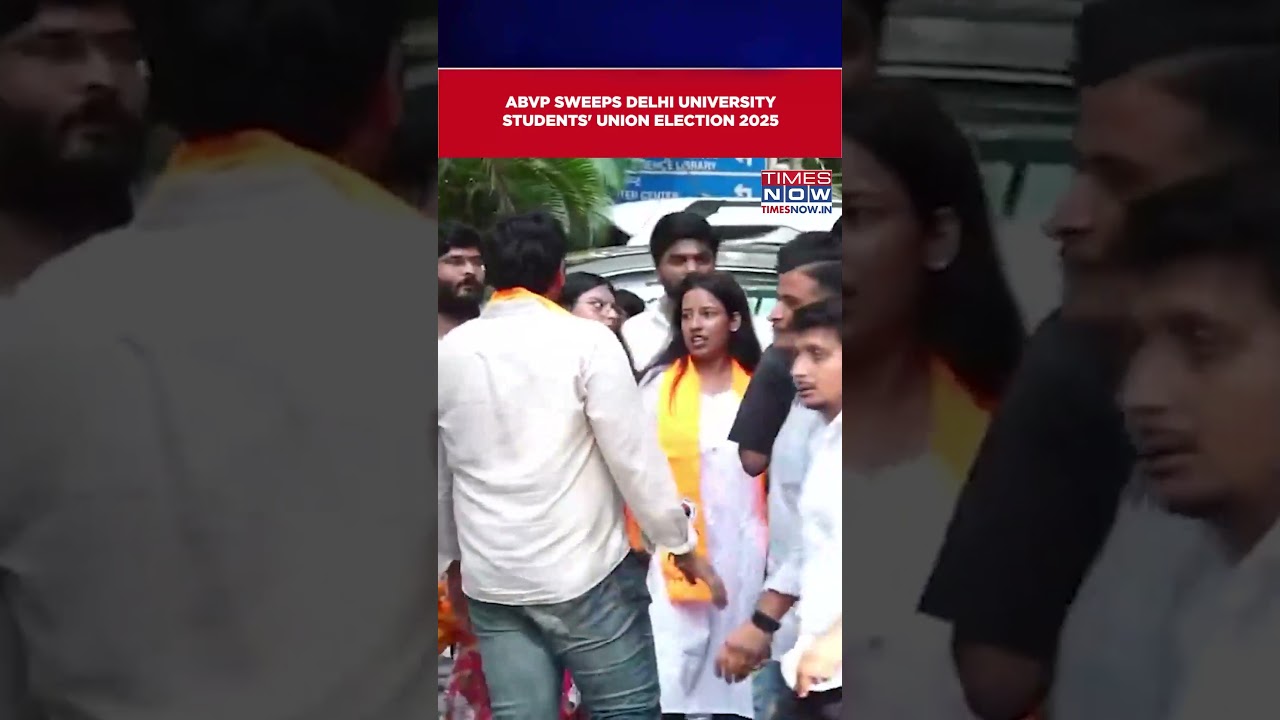 WATCH: ABVP Sweeps Delhi University Students' Union Elections, Winning 3 Of 4 Key Posts #shorts