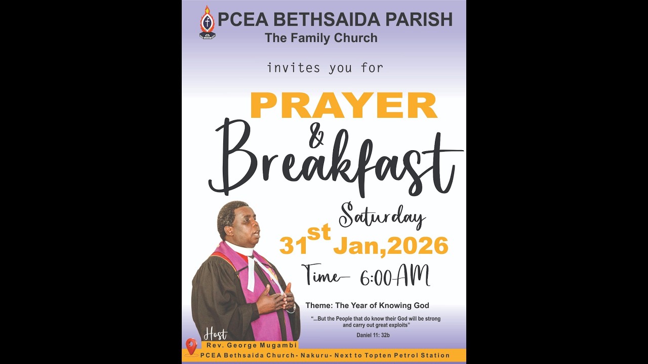 Prayers And Breakfast Service 31st Jan 2026