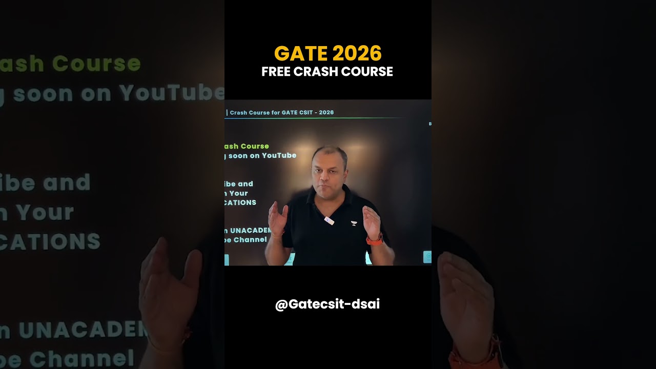 FREE Crash Course for GATE 2026 #freecrashcourse #gate2026 #unacademygate