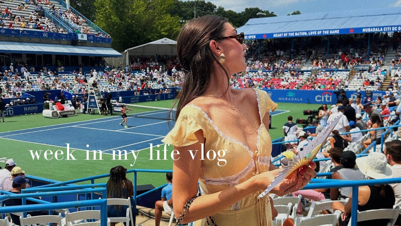 week in my life in nyc vlog: tennis tournament, pr haul, out with friends