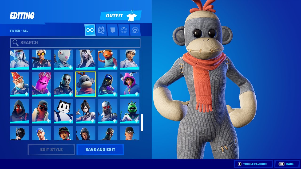 4K Monks Character Review - FORTNITE (A.k.a. Sock Monkey)