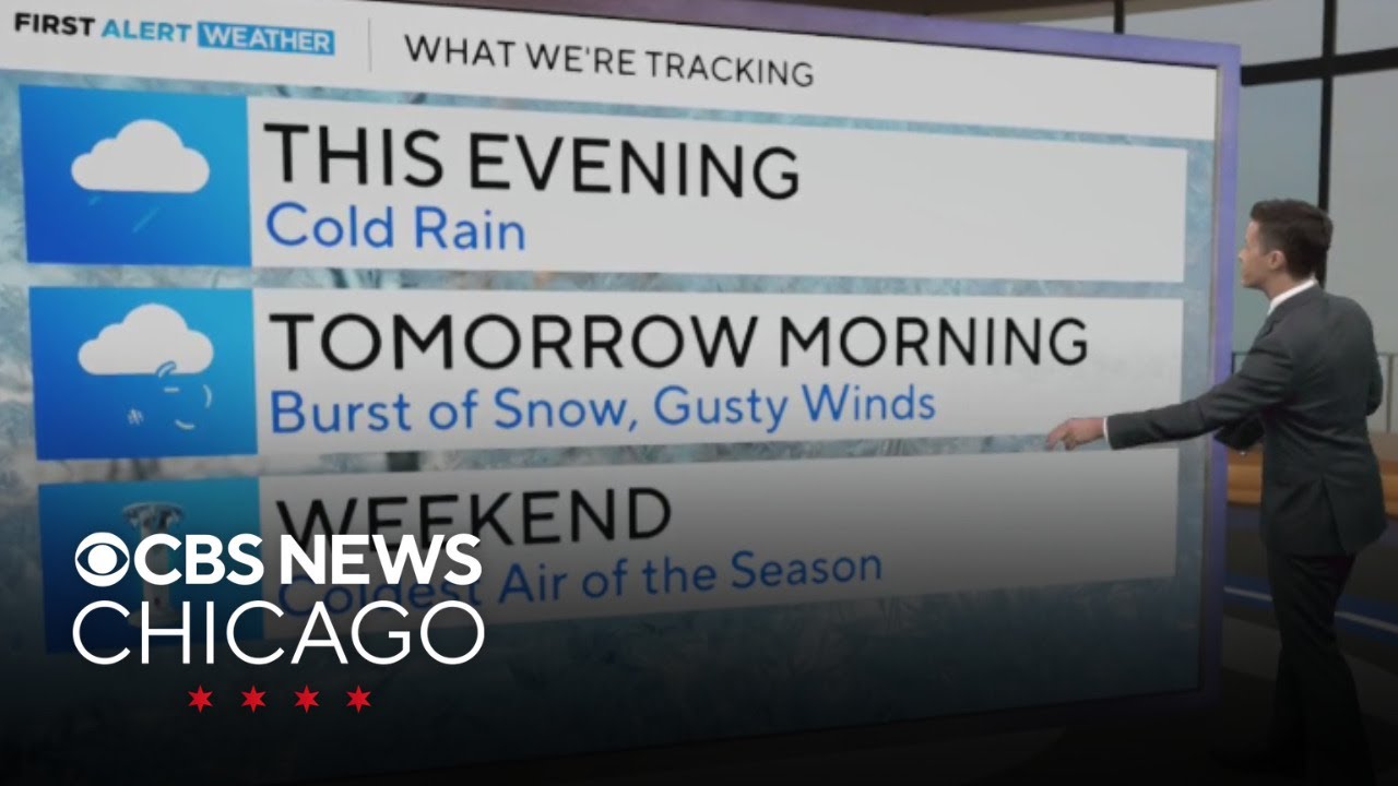 Cold rain Tuesday evening, snow Wednesday morning in Chicago