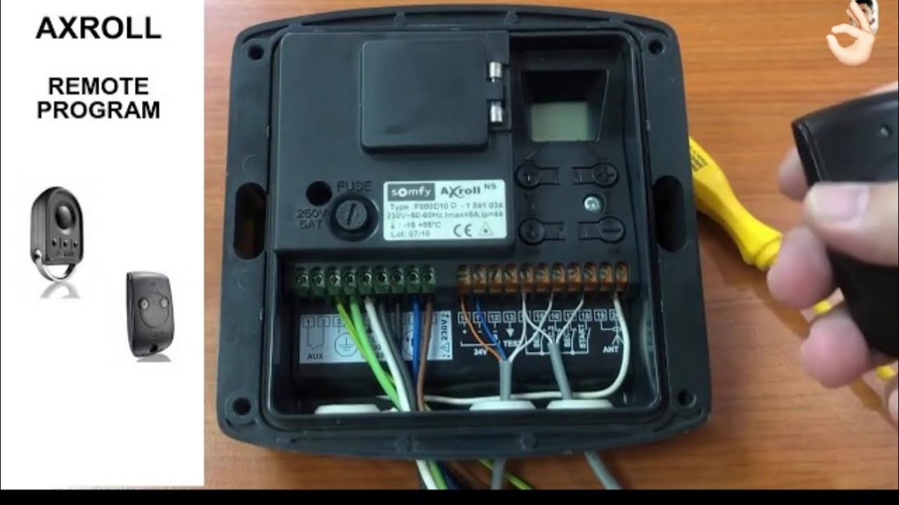 Как программировать Somfy Axroll удаленно