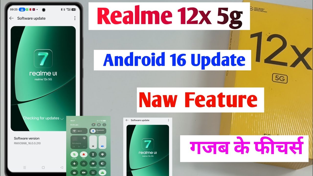 Realme 12x 5g android 16 update features /realme 12x android 16 update / realme 12x 5g 7.0 update