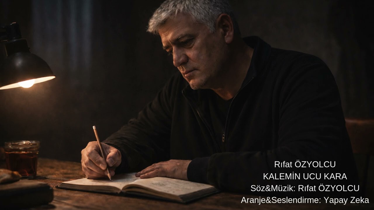 Rıfat ÖZYOLCU   KALEMİN UCU KARA  Söz&Müzik: Rıfat ÖZYOLCU   Aranje&Seslendirme: Yapay Zeka Destekli