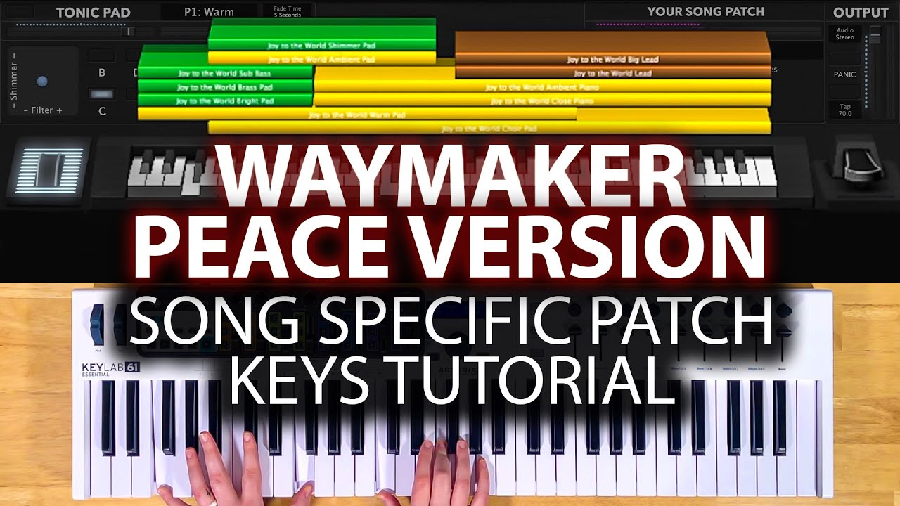 Waymaker (Peace Album Version) MainStage patch keyboard tutorial- Bethel Music