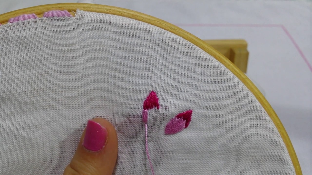 Punto raso o punto pittura - Tutorial ricamo a mano Satin point or point-painting hand Embroidery