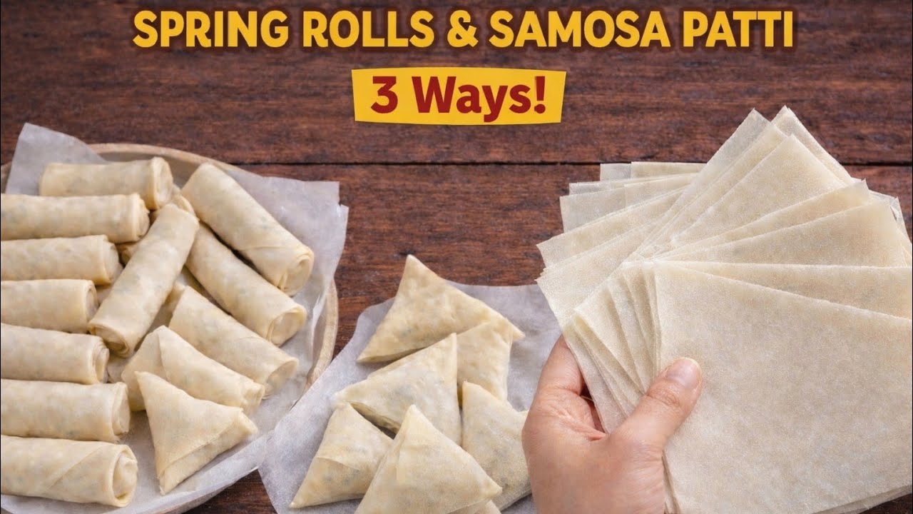 Roll & Samosa Patti | 3 Easy Methods At Home | Manda Patti Recipe