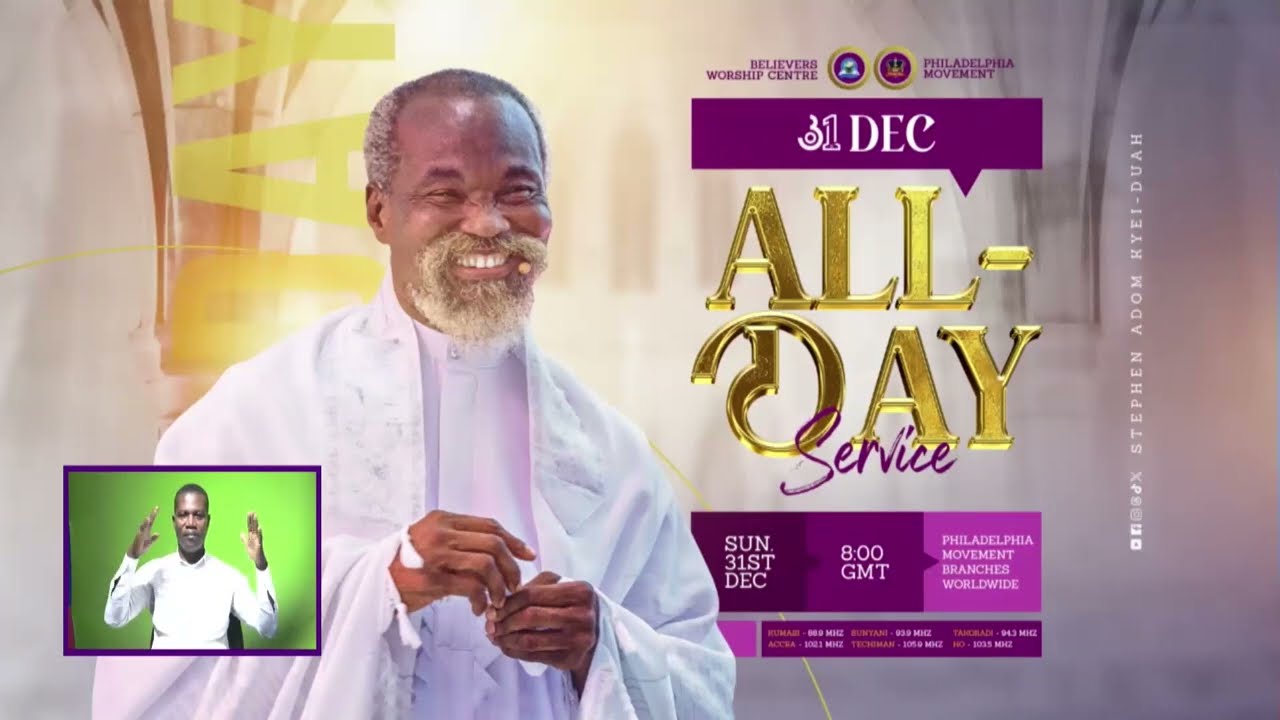 (...sermon ) 31ST ALL DAY SERVICE | 31st Dec, 2023 | #stephenadomkyeiduah #adomkyeiduah