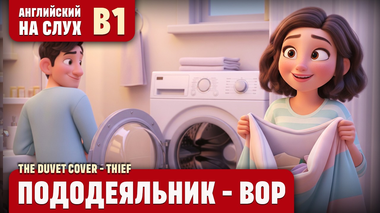 Пододеяльник - вор. Весёлый рассказ (уровень B1). Английский на слух.