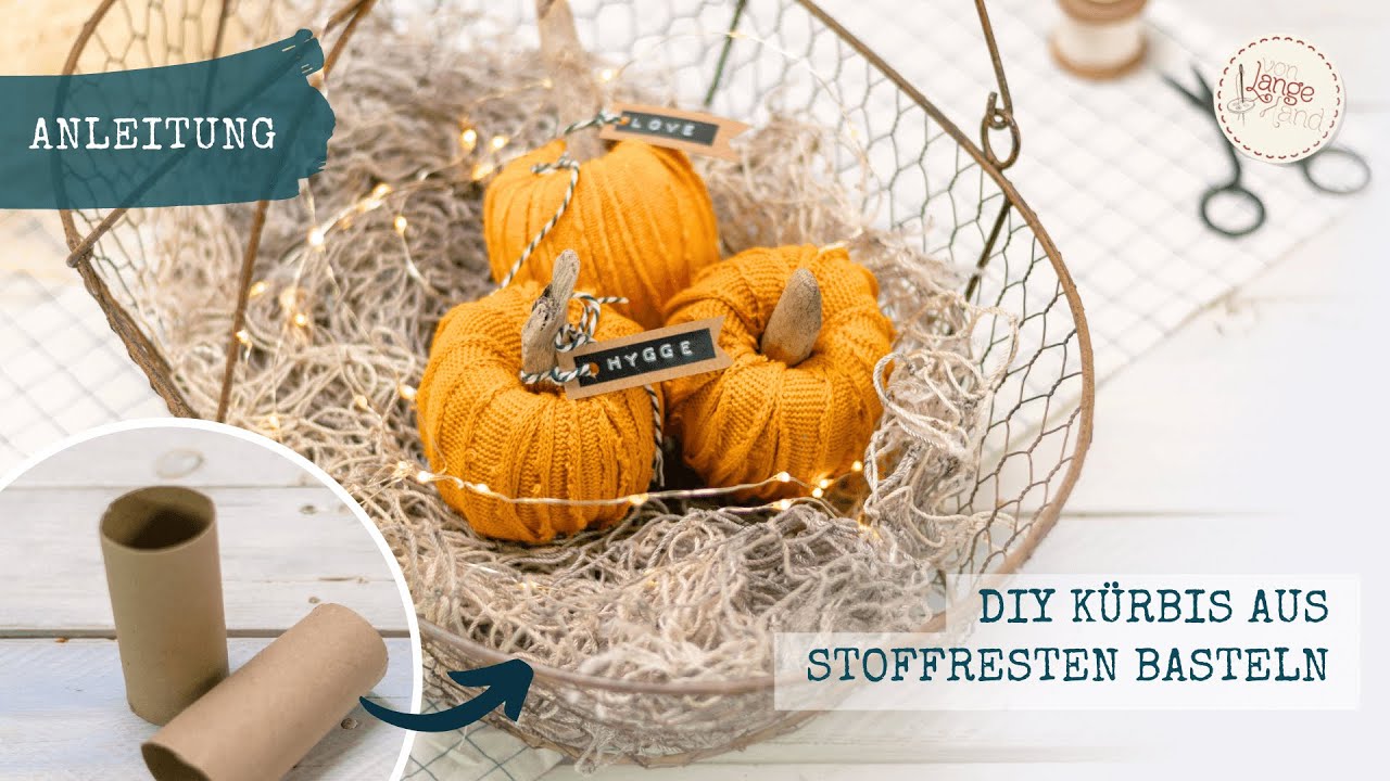 So bastelst du Kürbisse aus Stoffresten | DIY Deko für Herbst & Halloween | super schnell gemacht 🎃🍂