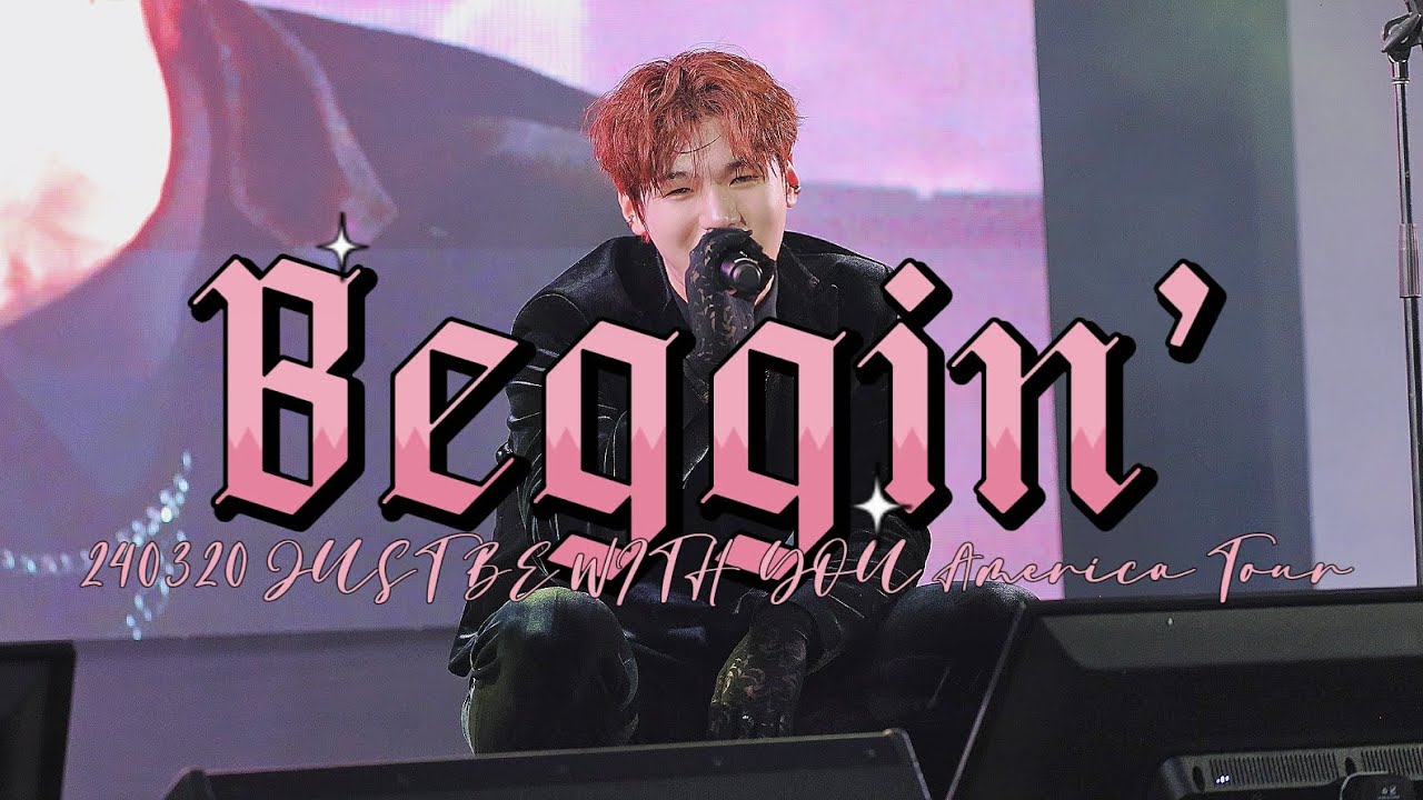 [4K] 240320 JUST B 배인 BAIN 송병희 - Beggin’ 🫵🏻 (COVER) | America Tour in Miami FanCam 직캠