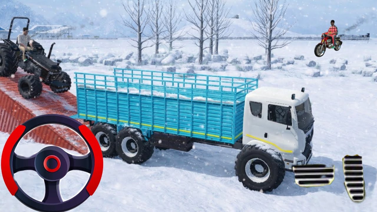 Dumper m black tractors ko load karke phad par chadaya #truck #tractor #dumper
