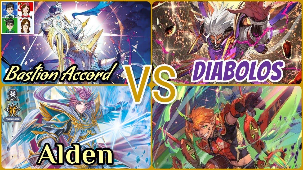 Bastion Accord/Alden VS Diabolos, Viamance Bruce | Cardfight Vanguard D Standard Gameplay!
