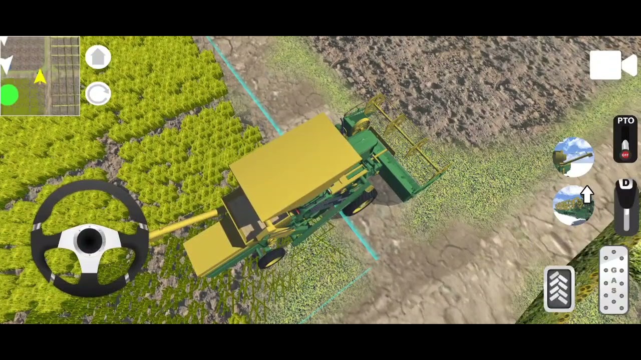 इस वीडियो में हमने हार्वेस्टर से गेहूं की कटाई करते हुए दिखाया है gaming viral video farming