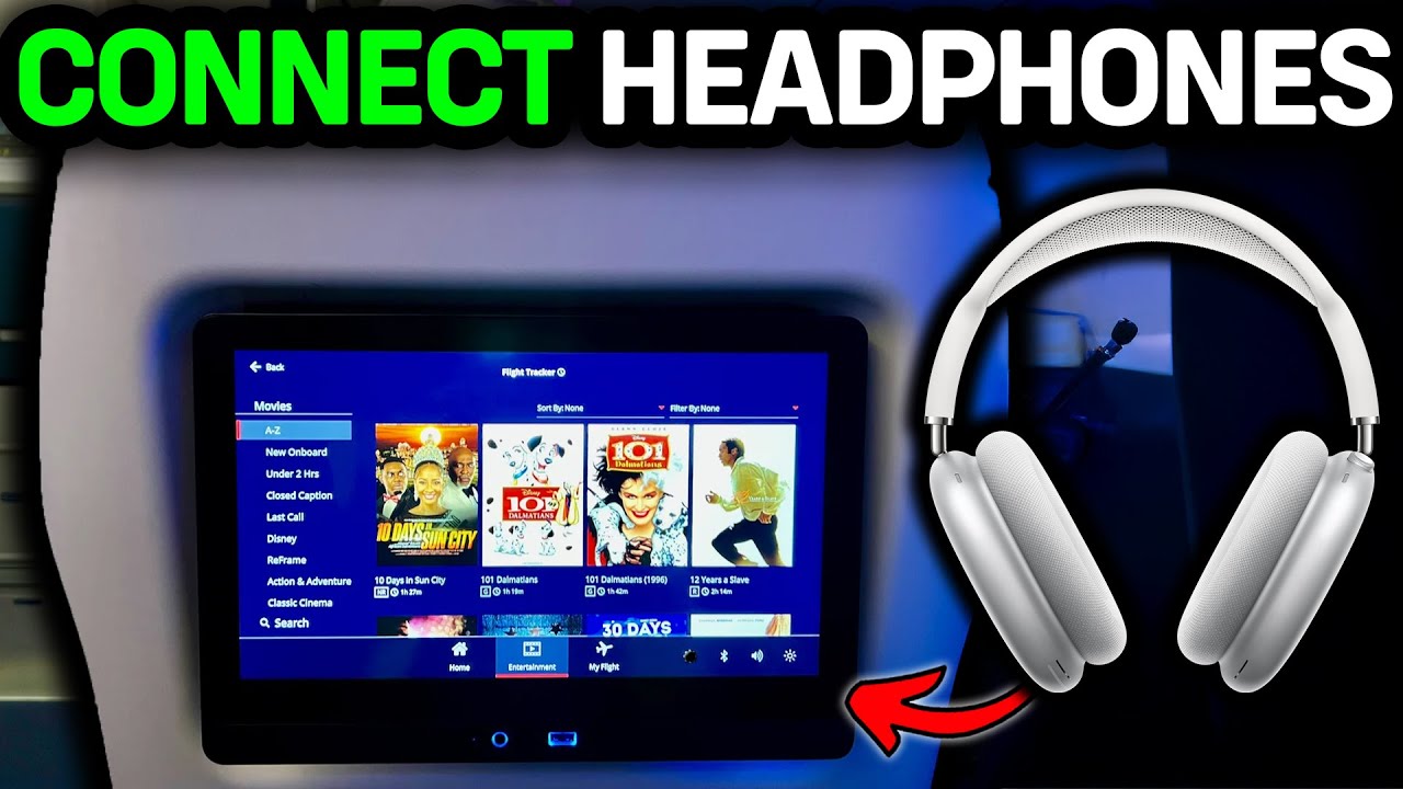 Как подключить наушники Apple к телевизору в самолете по Bluetooth | Подключите Airpod Max к теле...