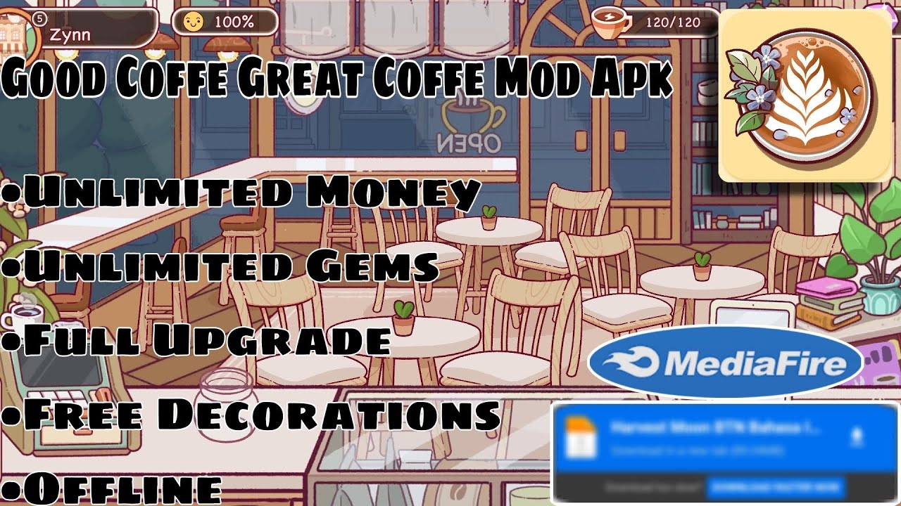 GOOD COFFE GREAT COFFE MOD APK | UNLIMITED MONEY AND GEMS