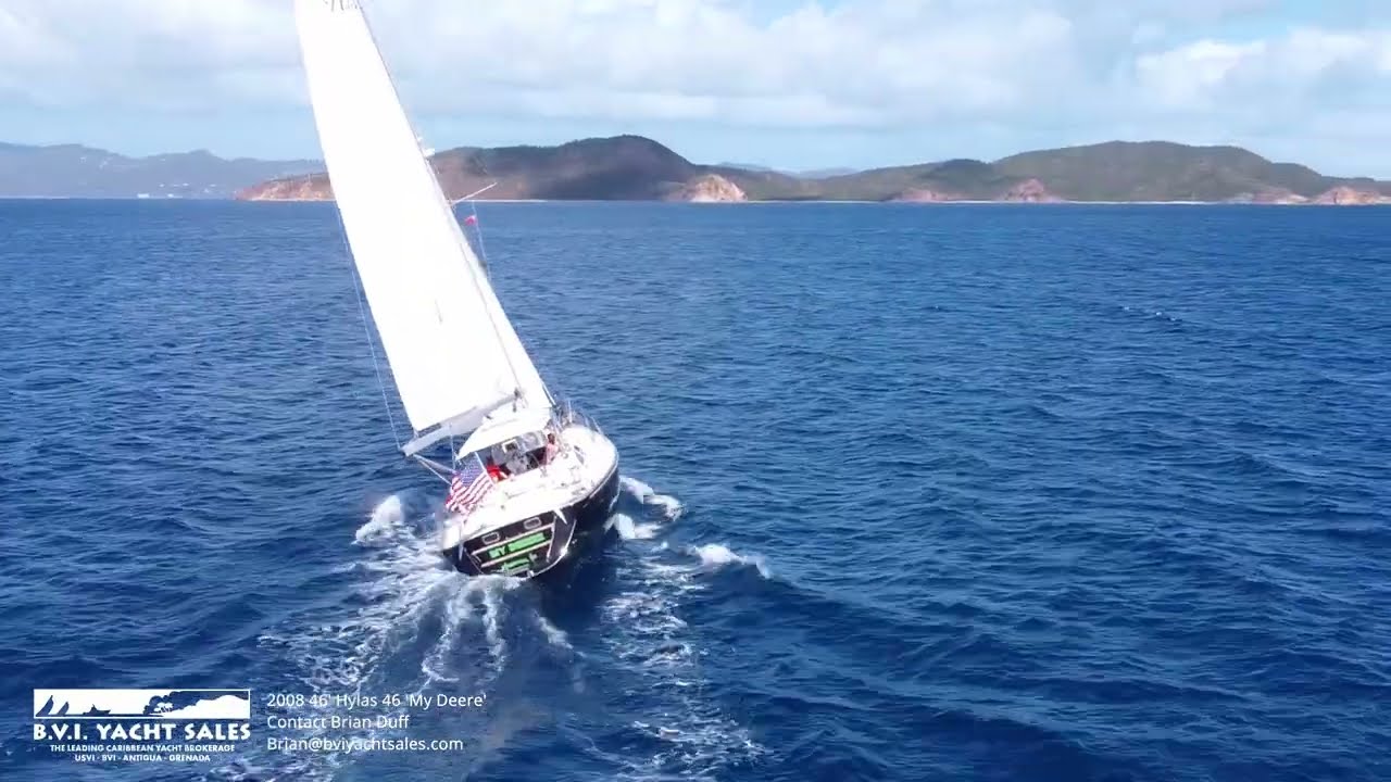 2008 46' Hylas 46 'My Deere' Under Sail in the BVI