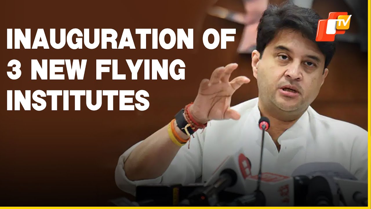 Union Civil Aviation Minister Jyotiraditya Scindia Inaugurated Three Flying Training Institutes