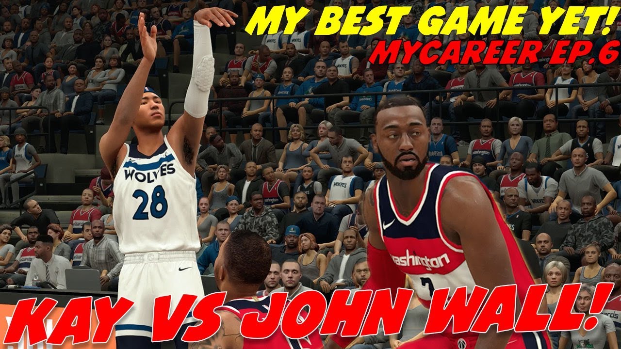 MY BEST GAME YET! KAY VS JOHN WALL! 2K18 PLAYER CAREER EP.6