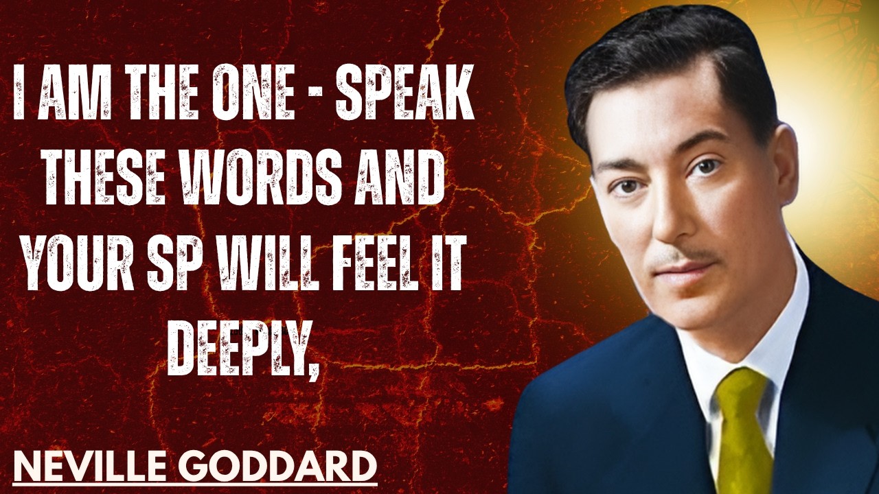 I AM THE ONE - SPEAK THESE WORDS AND YOUR SP WILL FEEL IT DEEPLY,|#nevillegoddard #motivation