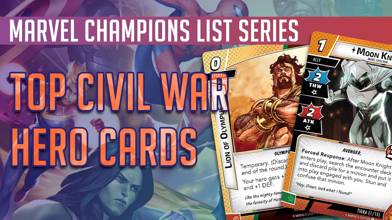TOP 10 CIVIL WAR HERO CARDS | Marvel Champions