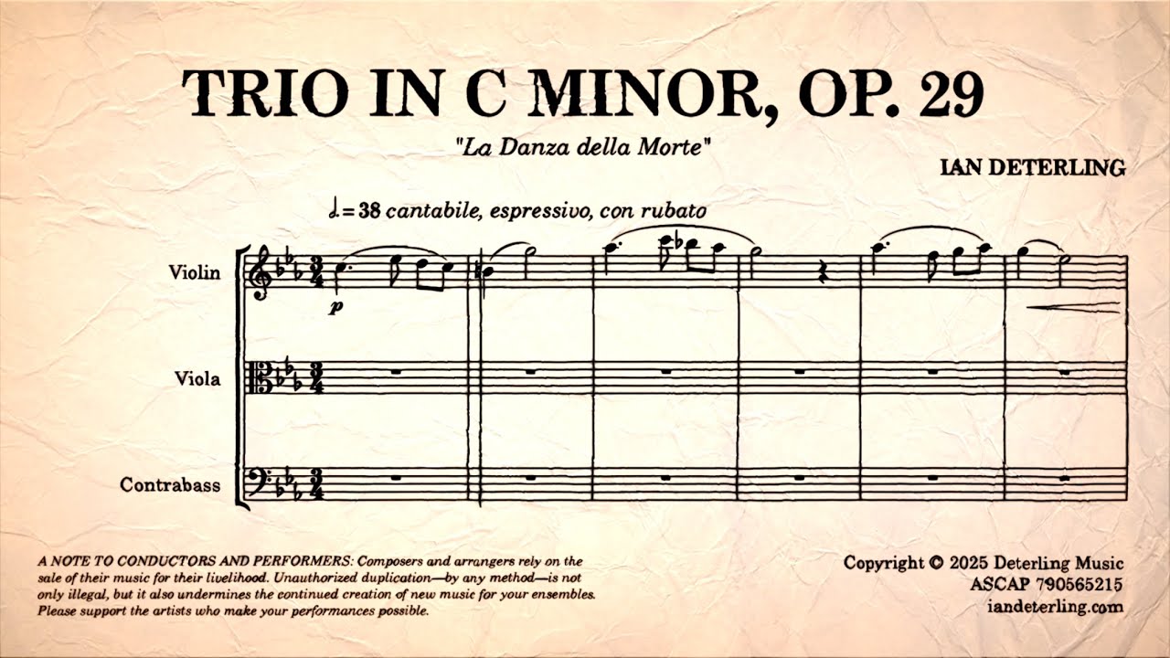 Violin, Viola, and Contrabass Trio in C Minor, Op. 29 